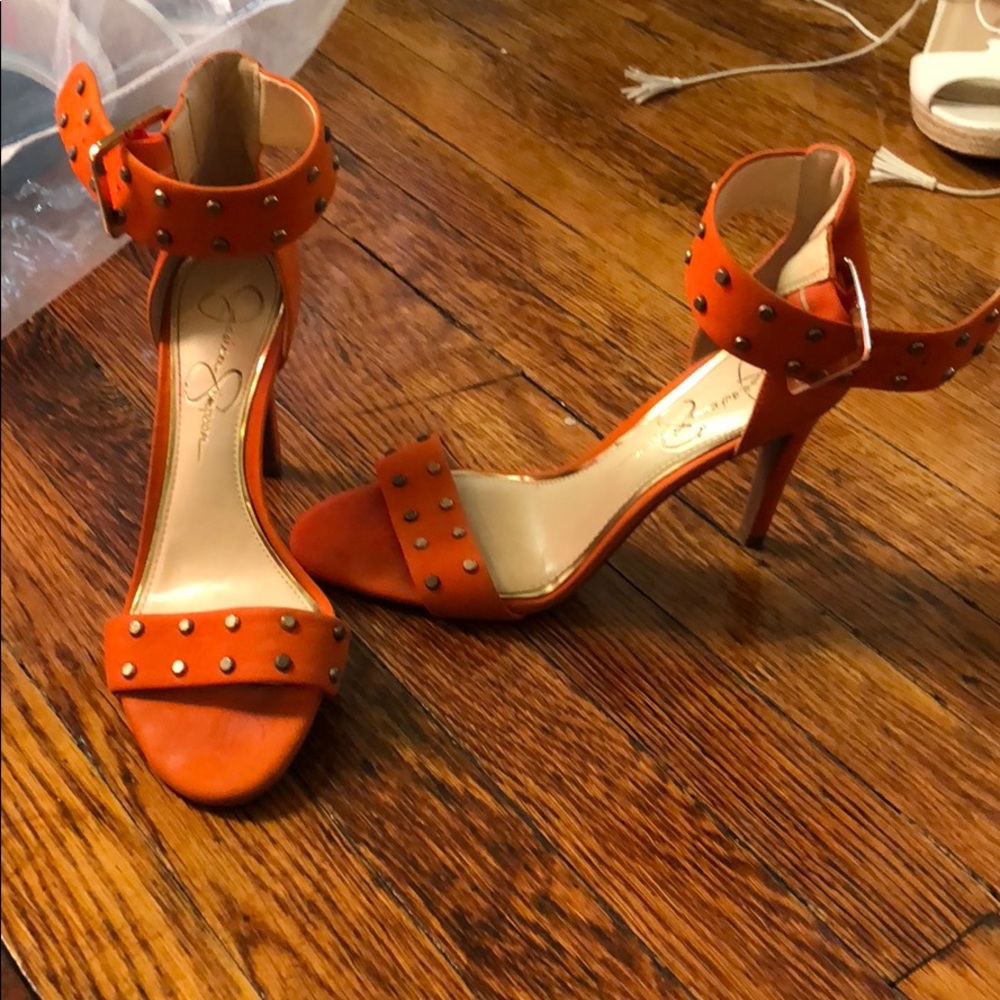 Barely worn Jessica Simpson orange heels